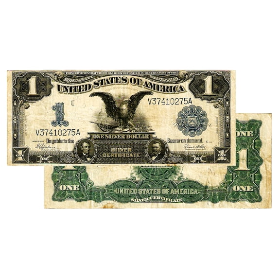 $1 1899 Black Eagle Silver Certificate - Extra Fine Condition Large Size Collectible Banknote
