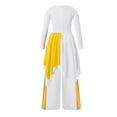 thumbnail image 4 of Sholeno Robe de Danse à Manches Longues pour Filles Enfants Robe de Prière Métallique avec Pantalon Grand Jaune 12, 4 of 7