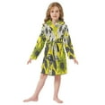 thumbnail image 6 of FORMRS Niños Bathrobe Unisex Hooded Robe Soft Plush Pajamas Sleepwear, Size 7-9T, Yellow Flowers, 6 of 7