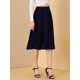 thumbnail image 2 of INSPIRE CHIC Falda midi de una línea con estampado floral para mujer Faldas vintage de gasa de verano Azul S, 2 of 6