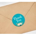 thumbnail image 4 of Darling Souvenir Round 1.6 Inches Peony Floral Turquoise Blue Thank You Stickers Wedding Gift-45 Pcs, 4 of 4