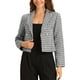 thumbnail image 1 of CHAQUETA DE MUJER CON SOLAPA NOTCH INSPIRADA CHIC, BLAZER CASUAL DE LARGO MANGA, L, BLANCA Y NEGRA, 1 of 5