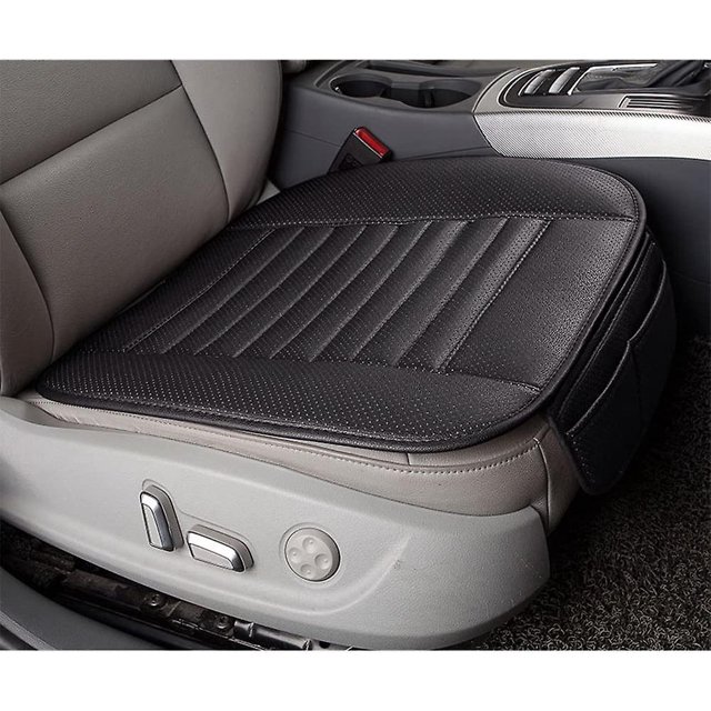 Cojines para asiento de coche, cojines universales para coche de carbón de bambú para cuatro estaciones, protección resistente y transpirable, compatible con silla de oficina C Afortunado Sencillez