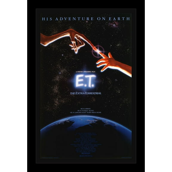 E.T. THE EXTRA-TERRESTRIAL - 11x17 Framed Movie Poster