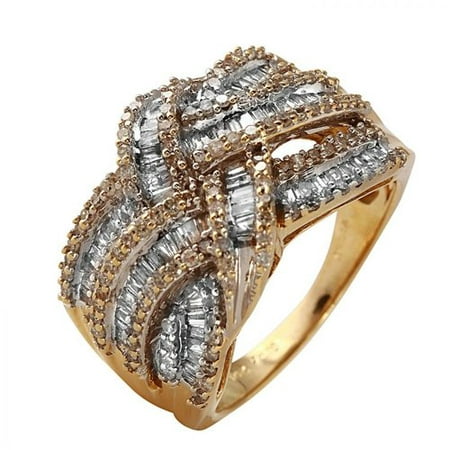 Ladies 1.1 Carat Diamond 14K Yellow Gold Ring