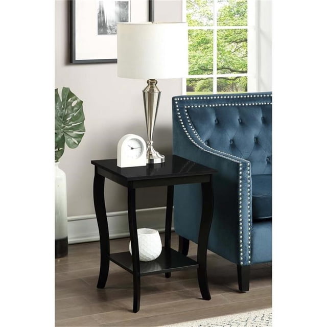 Convenience Concepts Table d'Appoint Carrée American Heritage en Finition Bois Noir