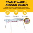thumbnail image 4 of Spring Table Cloths for 8 Foot Rectangle Tables, Truck Botanical Rose Leaves Blue White Plaid Patio Waterproof Elastic Fitted Tablecloths, Washable Rectangular Table Cover for Camping, 4 of 8
