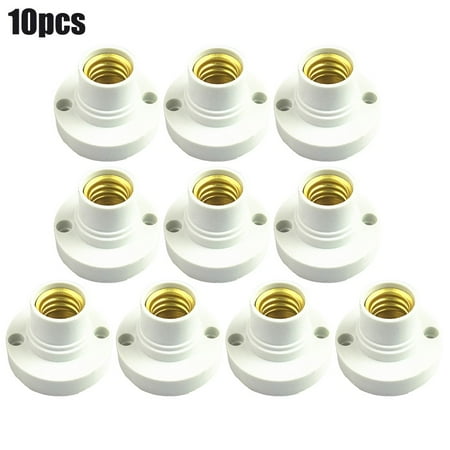 

10Pcs E14 Light Bulb Screw Lamp Surface Fixing Base Holder Edison Screw Socket