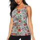 thumbnail image 1 of Fotbe Roses Mixed Zebra 1 Blusas Sin Mangas para Mujer – Estilo Casual, Corte Suelto, Slim-Fit, Cuello Redondo Deportivo, Tops de Verano para Gimnasio y Yoga-Large, 1 of 7