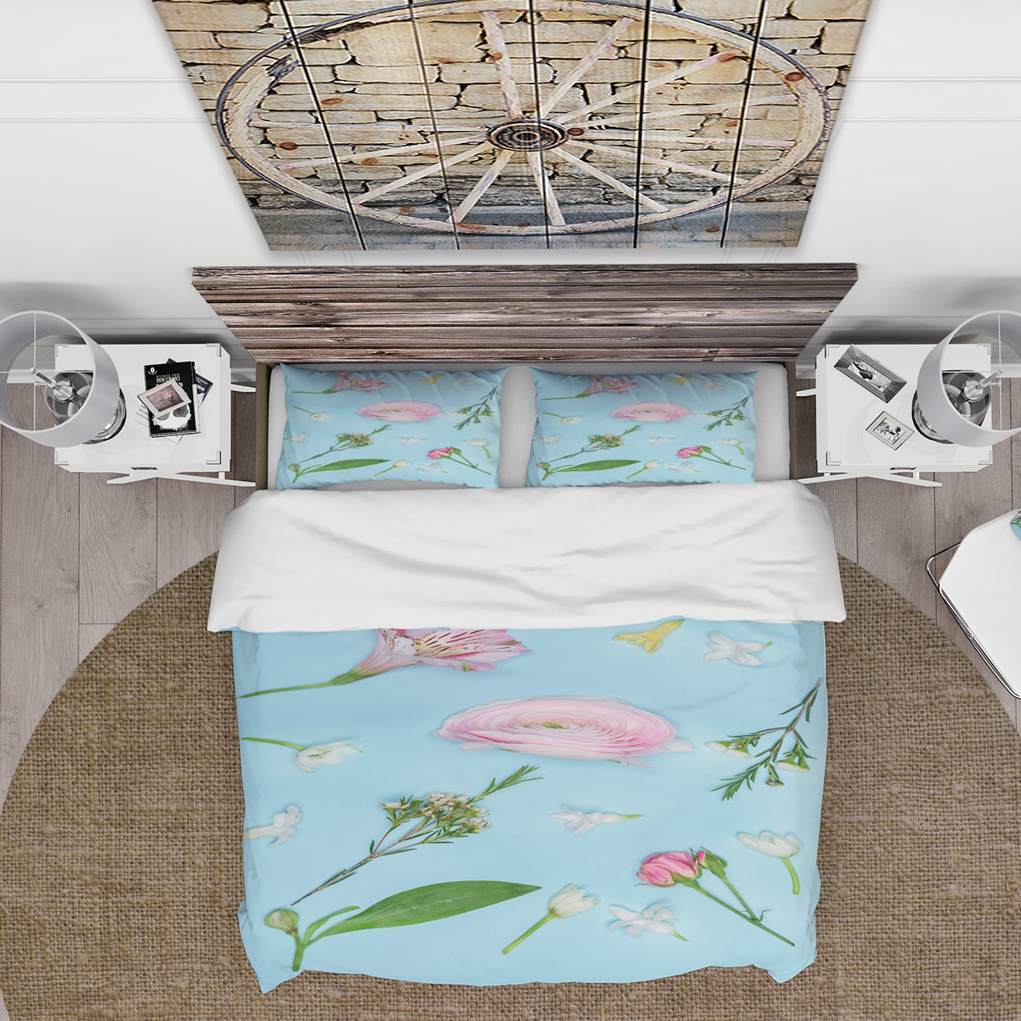 Designart 'Fresh Beautiful Blooming Rose' Abstract Duvet Cover Set