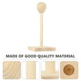 thumbnail image 3 of Miangastore Tabletop Hat Stand Rack Wooden Wig Rack Khaki 1Pcs 4.3x9.8in, 3 of 8