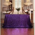 thumbnail image 2 of Squarepie Sequin Tablecloth 50 X 72 Inch Purple Sparkly Table Cloth For Wedding Halloween Party, 2 of 4