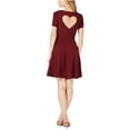 thumbnail image 2 of maison Jules Womens Heart Cutout Fit & Flare Dress, Red, 6, 2 of 2