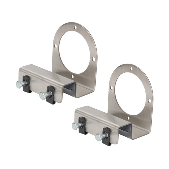 IronLane 2PCS 90° Downward Watermelon Light Frame Mount Bracket for 3.7" LED & Glass Lights, Universal Stainless Steel Clamp-On Truck Frame Bracket