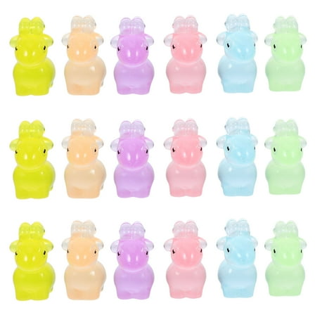 Minkissy 18Pcs Tiny Resin Goat Figurines with Glow Effect for Decorative Accessories At Home