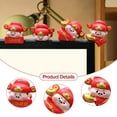 thumbnail image 6 of Dualoai 4Pcs Mini God of Wealth Statues Resin Figurines Creative Decorative Easy Installation Car Dashboard Decorations for Bookshelf, 6 of 8