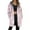 Pink, variant on Jacket Women Longline Jackets Christmas Print Winter Cozy Lined Full Zip Outerwear for Cold Weather Trench Coat Women Black L