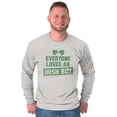 thumbnail image 4 of Funny Saint Patrick's Day Irish Boy Men's Long Sleeve Tee T Shirt Brisco Brands S, 4 of 6