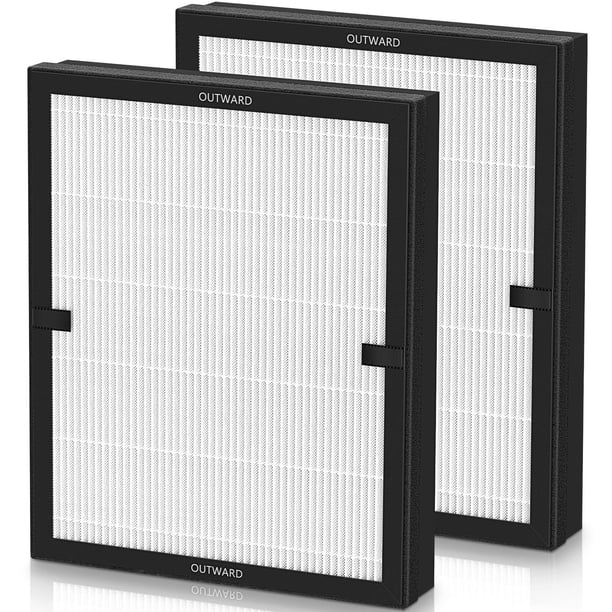 Filtro de aire HEPA de repuesto, paquete de 2 unidades para purificador LUNINO E-200