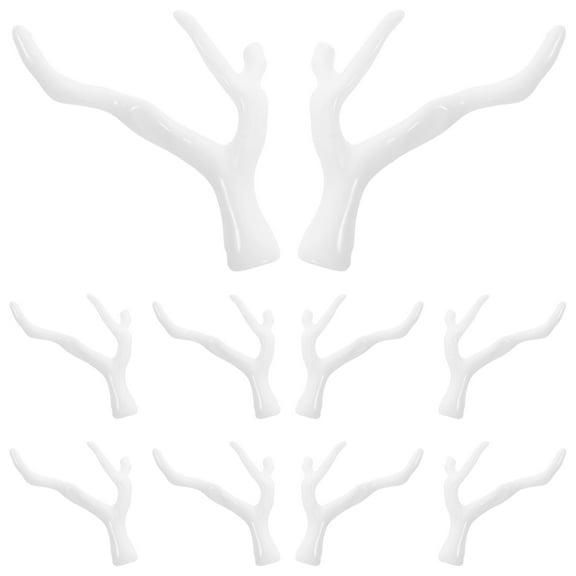 Hemobllo 10pcs Decorative Piece Imitation Coral Horn Hairpin White Acrylic for Women Accessories