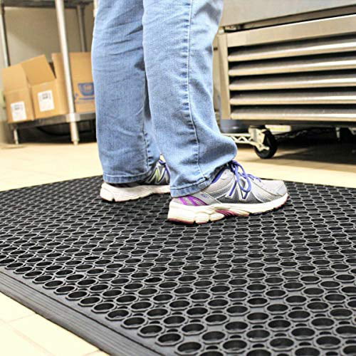 MYOYAY 83x 36 Commercial Anti-Fatigue Drainage Rubber Mat Roll Non-Slip  Rubber Drainage Mat Heavy Duty Commercial Restaurant Bar Rubber Floor Mat