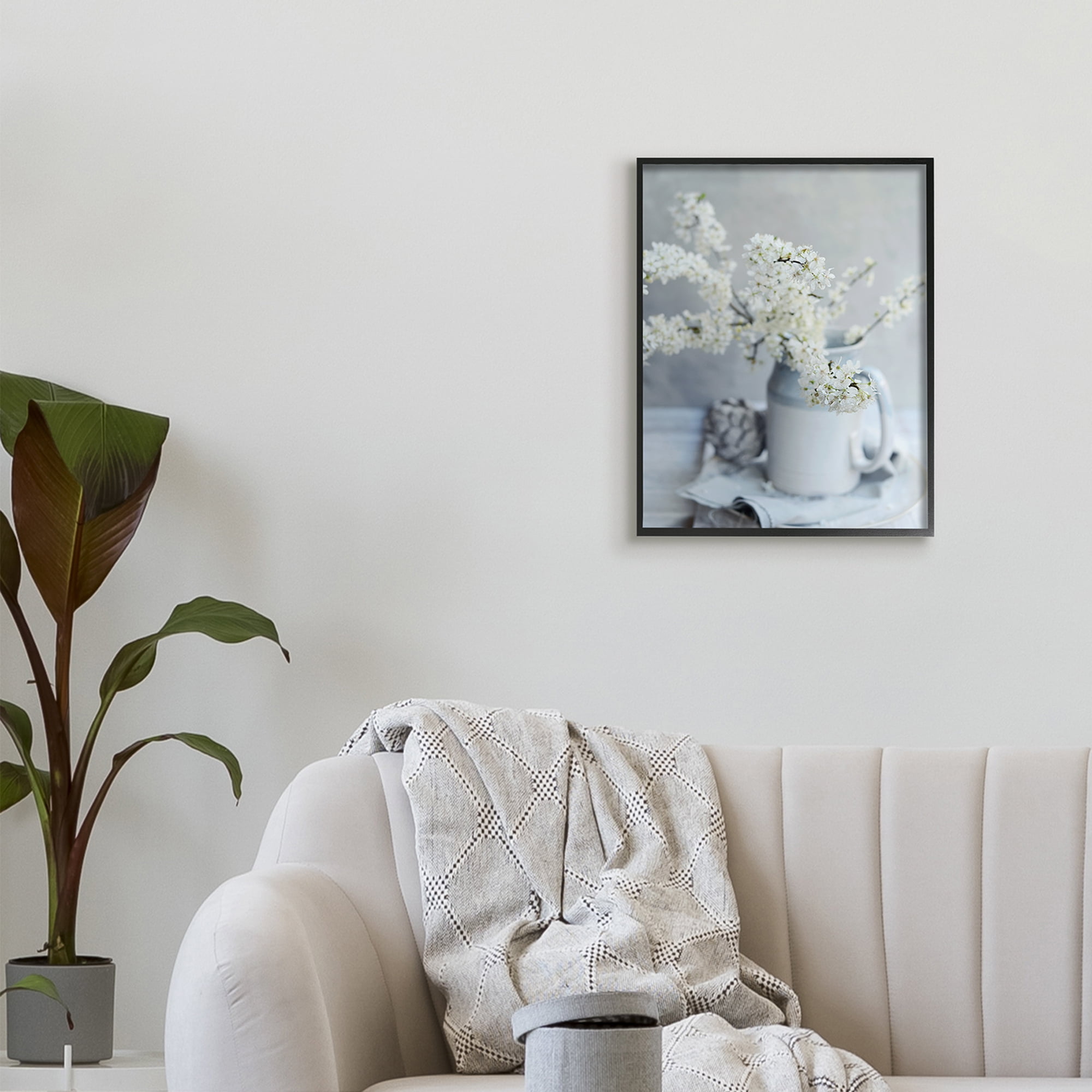 Stupell Industries White Blossom Florals in Soft Country Mug,16 x 20,Designed by Sarah Gardner