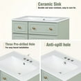 thumbnail image 6 of 24-Inch Bathroom Vanity Cabinet with Ceramic Sink, 2 Drawers, 1 Door, 6 of 9