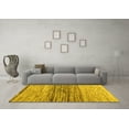 thumbnail image 3 of Ahgly Company Machine Washable Indoor Rectangle Abstract Yellow Contemporary Area Rugs, 2' x 3', 3 of 4