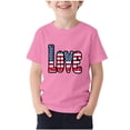 thumbnail image 1 of T-Shirt pour Enfants, Imprimé de la Fête de l'Indépendance à Manches Courtes et Col Rond, Haut Décontracté et Polyvalent pour Garçons et Filles de 3 à 15 Ans, 1 of 5