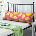 thumbnail image 2 of Lemon Print Body Pillow Cover - Soft & Breathable Fabric, Hidden Zipper, 20"x54", Cute Fruit & Floral Design - Perfect Gift for Lemon Lovers, Summer Decor, Side Sleepers & Pregnancy Support, 2 of 7
