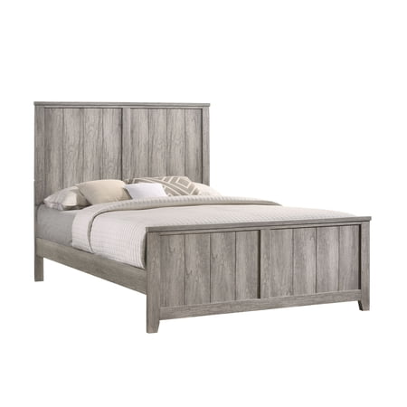 Fiedler Country Panel Bed  King  Gray Wood