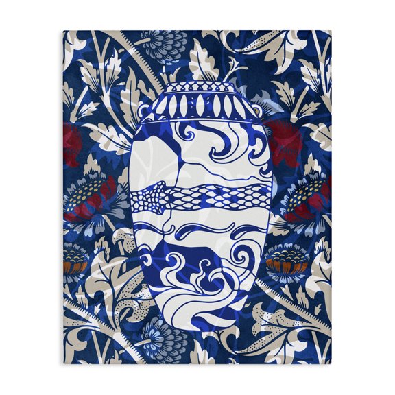 Stupell Industries Southwestern Baroque Floral Pattern Vase Canvas Art, 24 x 30, by Lil' Rue