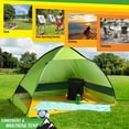 thumbnail image 4 of Wakeman Pop Up Beach Tent Sun Shelter - 2-3 Person UPF50+ Canopy, Green, 4 of 5