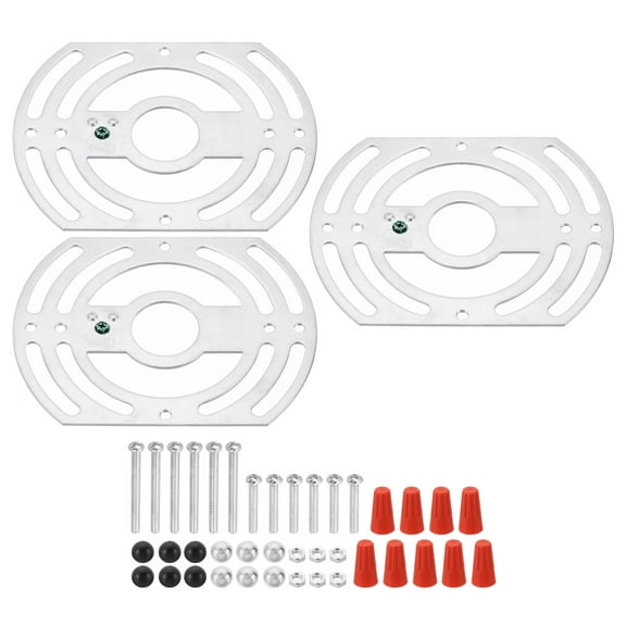 Uxcell 4" Light Fixture Mounting Bracket 3 Set Round Ceiling Light Plate Steel Crossbar Hardware