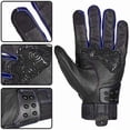 thumbnail image 4 of Guantes ILM, aleación de acero, piel, nudillos duros, pantalla táctil, color azul L, 4 of 5