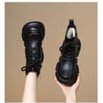 thumbnail image 1 of Botas de nieve de piel para mujer, botas de invierno de piel auténtica, de lana y algodón, botas Martin de suela gruesa, botas cortas para mujer, botas gruesas y cálidas de algodón, 1 of 6