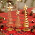 thumbnail image 2 of Shoreew Gold Spiral Christmas Tree Decor Glittering Tabletop Tree with Star Topper for Holiday Home Office Table Centerpiece Mantel Shelf Decor, 2 of 7