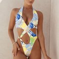 thumbnail image 2 of Gibobby Bañador de una pieza Trajes de baño Talla Estampados Trajes de baño Traje de baño de una pieza Control de mujer con barriga Trajes de baño de una(Azul,XL), 2 of 5