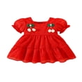 thumbnail image 1 of PENGXIANG Robe d'Été pour Bébé Fille Robe de Princesse Cerise à Manches Courtes, 1 of 9