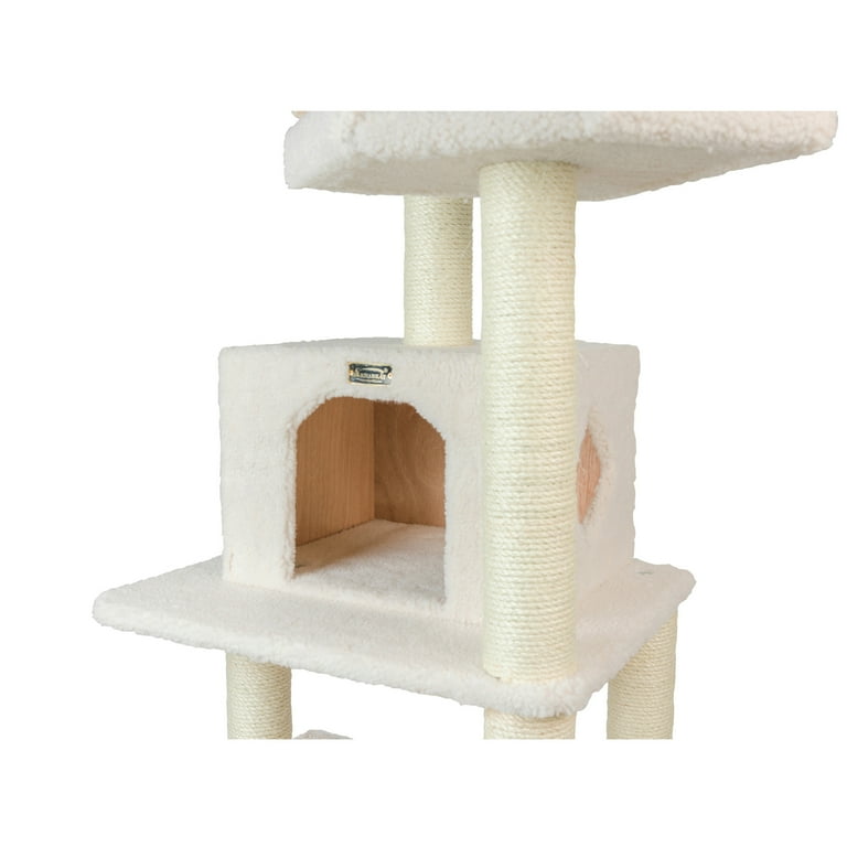 Armarkat 78 in real wood Cat Tree Condo Scratching Post Tower Beige