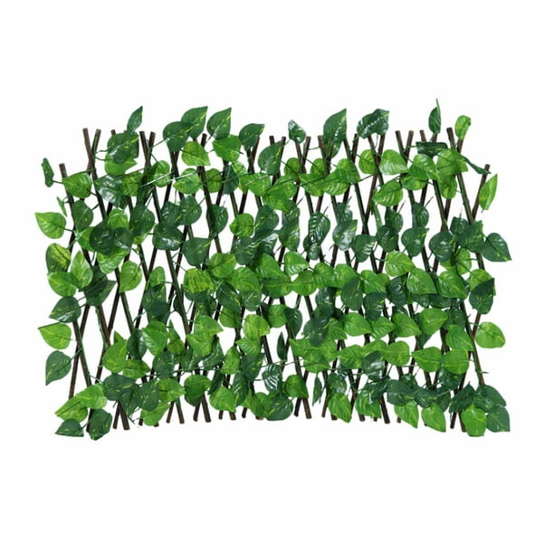 Fence Privacy Screen Expandable Faux Plant Leaf Fencing Panel