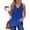 Blue, variant on Women's Summer V-Neck Tank Top with Decorative Graphic Detailing - Asymmetrical Hemline and Lightweight Breathable Fabric for Effortless Casual Style