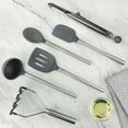thumbnail image 4 of Tovolo Flex-Core Stainless Steel Silicone Utensil Set (Set of 6) - Charcoal, 4 of 5