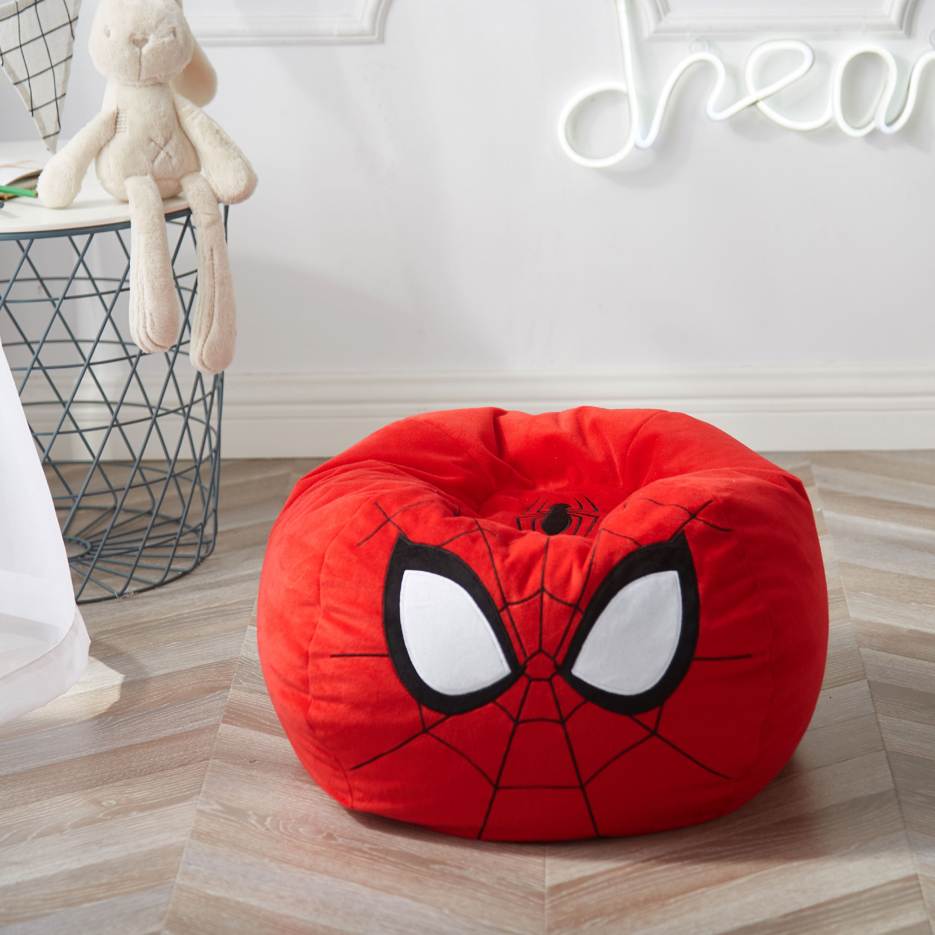 Marvel Spiderman Kids Red Bean Bag Chair Walmart Com Walmart Com