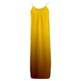 thumbnail image 5 of XIAOCHA Women's Ombre Maxi Dress Spaghetti Strap Low Back Loose Fit Dress Bohemian Beach Vacation Cover Up Dress, 5 of 5