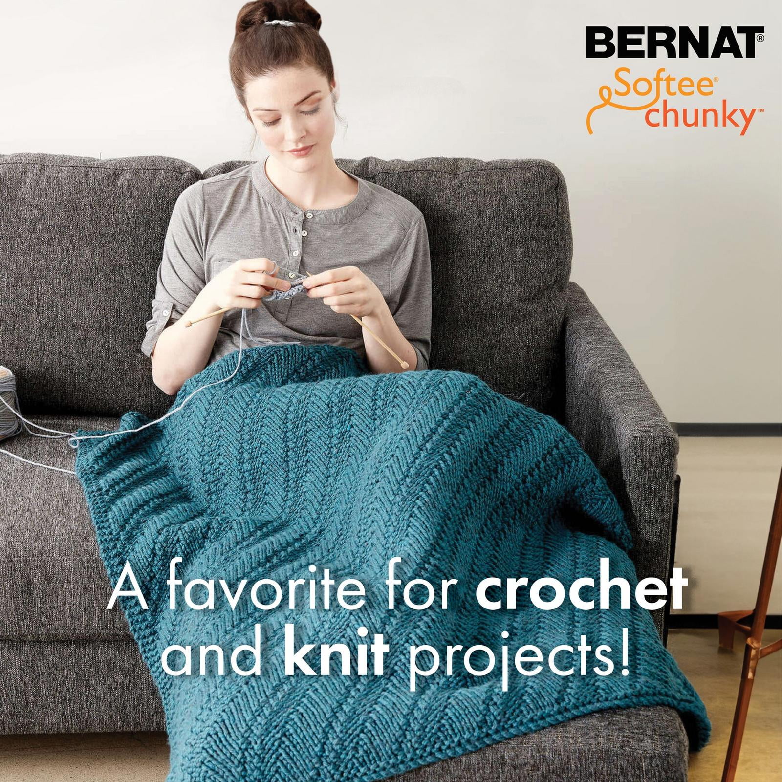 Bernat® Softee® Chunky™ Yarn, Acrylic #6 Super Bulky, 3.5oz/100g, 108 Yards, Acrylic #6 Super Bulky Yarn
