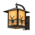 thumbnail image 2 of Meyda Tiffany 198827 Seneca Deer Creek 16" Tall Hand Made Wall Sconce - Brown, 2 of 4