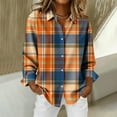 thumbnail image 3 of WXLWZYWL Womens Plaid Shirts Long Sleeve Christmas Shirts Tops Button down Blouse Holiday Festival Outfits, 3 of 5