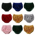 thumbnail image 2 of stylesilove Infant Baby Toddler Girl Soft Velvet Bloomer Shorts (70/3-6 Months, Gold), 2 of 3