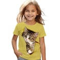 thumbnail image 3 of WOYY Cute Cat Graphic Tee for Girls Casual Comfortable Short Sleeve T-Shirt, Sizes 3-13, 3 of 3